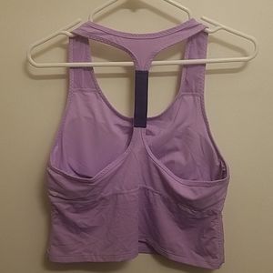 Fabletics lavender longline sports bra top